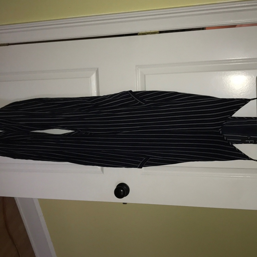 Lulus Navy Striped Jumpsuit